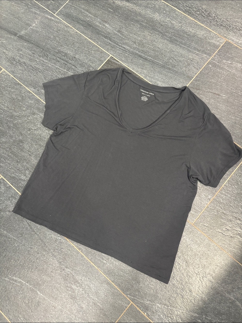 Charcoal, American Eagle, soft, and sexy tee